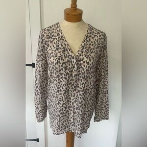 Joie Black and Brown Long Sleeve Button Down Shirt